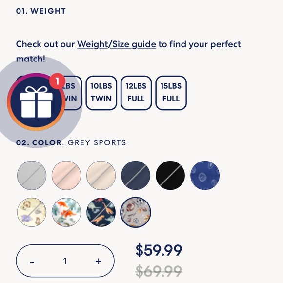 NWT NEVER OPENED KIDS WEIGHTED BLANKET - Picture 2 of 5